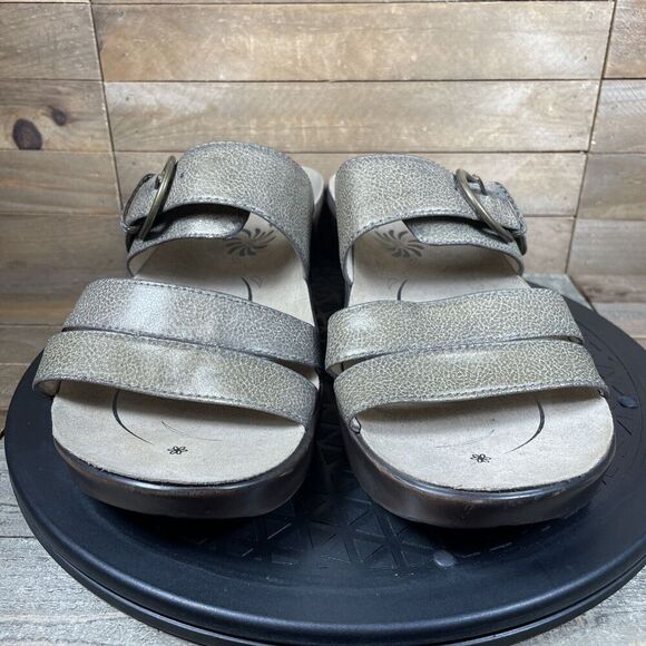 ABEO Bio System Dorin Womens 10 M Brown Strap Leather Wedge Sandals Comfort - Picture 3 of 10